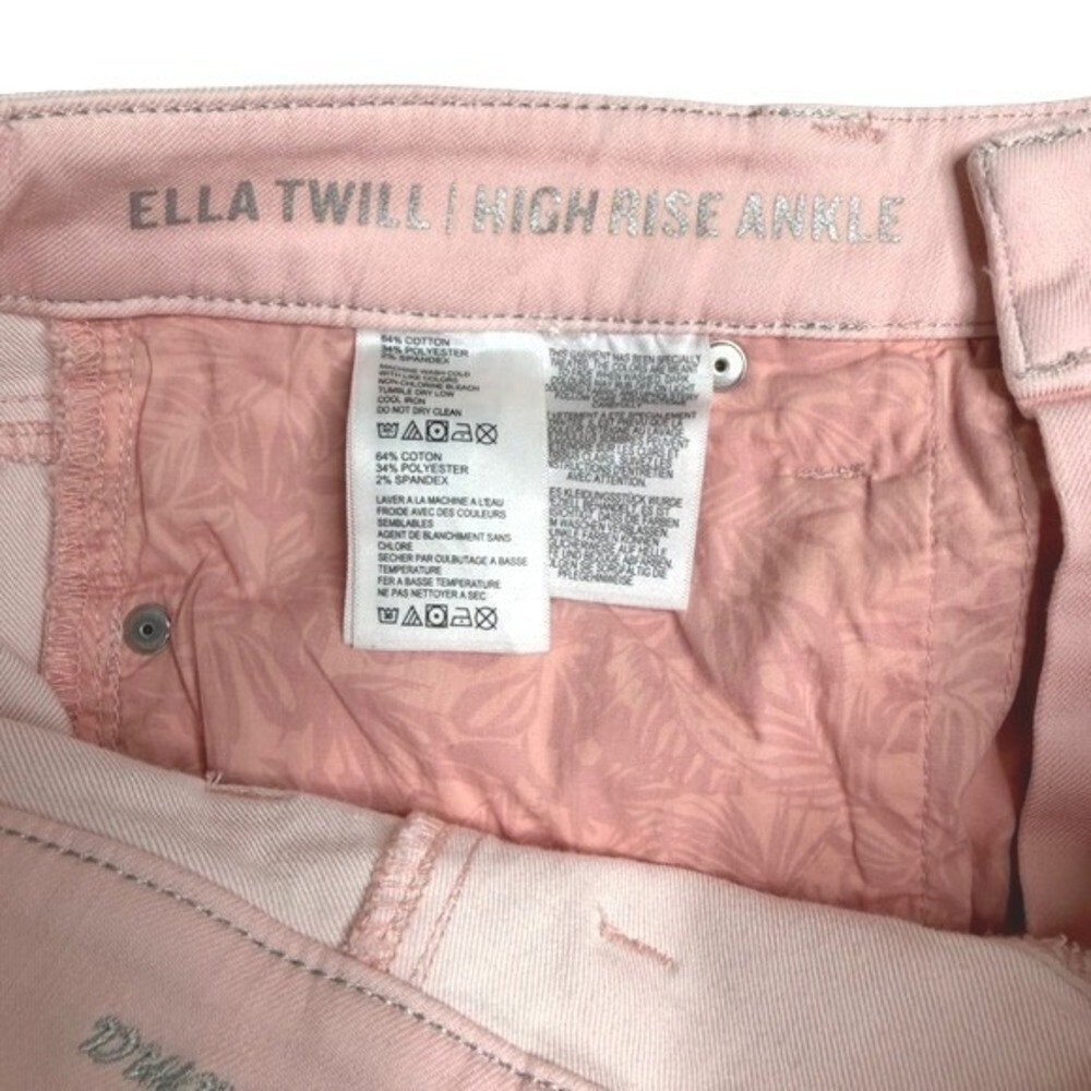Tommy‎ Bahama Ella Twill High Rise Ankle Pink Women 4/28 - Picture 5 of 6